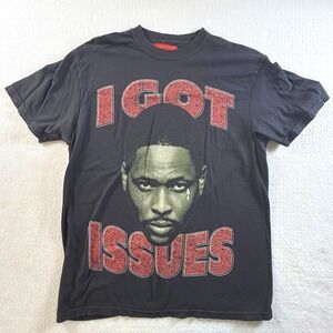 4Hunnid I Got Issues Graphic T-Shirt Mens Size M Black Short Sleeve YG Rap‎ Tee